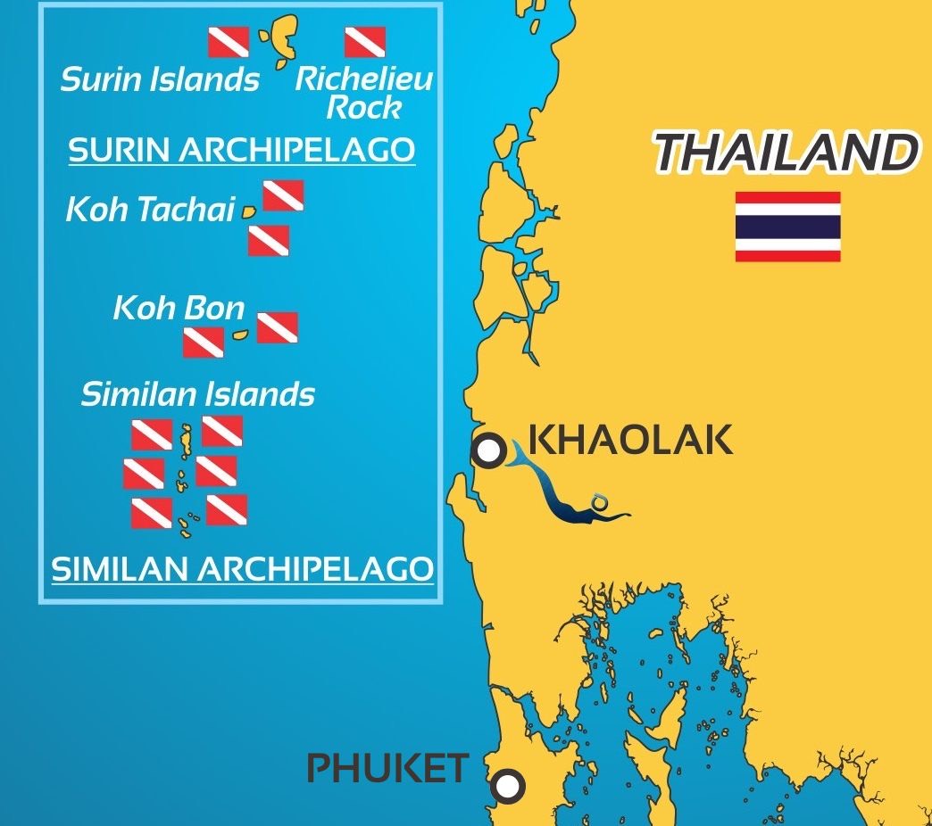 Carte : Similan, Surin