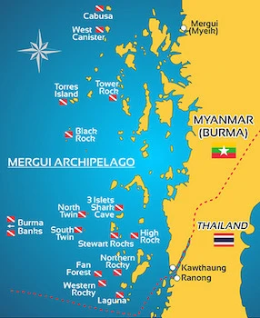 Carte : Archipel des Mergui